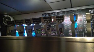 The tap lineup at Big Boss Brewing