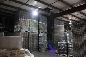 Aviator cans ready to be filled