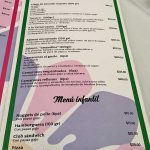 Inside of the Fin De Siglo menu