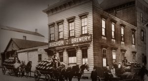 A vintage shot of america's first porter brewer, Anchor Brewing Company