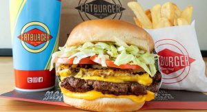 A burger and fries from Fatburger